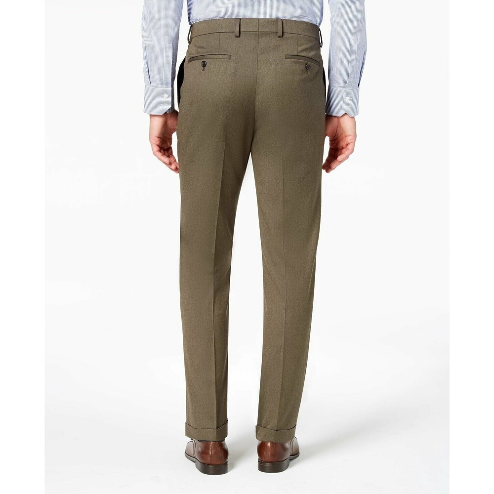 Ralph Lauren Mens Brown Stretch Striped Work Pants 32 X 32 - Picture 2 of 2